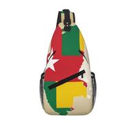 Marsupio con bandiera del Togo con una stella bianca, borsa a tracolla a tracolla, tracolla in vita, unisex
