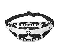 Marsupio con bandiera della Germania da viaggio, da corsa, grande, alla moda, carino, per sport all'aria aperta, Vecchio Elefante E Giovane, Taglia unica