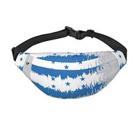 Marsupio con bandiera della Germania da viaggio, da corsa, grande, alla moda, carino, per sport all'aria aperta, Bandiera blu dell'Honduras, Taglia unica
