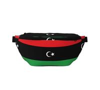 Marsupio con bandiera della Libia, grande borsa a tracolla, regalo per godersi sport, festival, allenamento, viaggi, corsa, casual, nero, taglia unica, Nero , Taglia unica