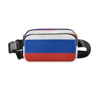 Marsupio con bandiera della Russia, alla moda, unisex, multiuso, con cinghia regolabile, per viaggi, vacanze, corsa