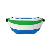 Marsupio con bandiera della Sierra Leone, versatile, per uomini e donne, con tasche con cerniera, ideale per viaggi, corsa, colore nero, taglia unica