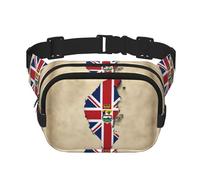 Marsupio con bandiera delle Isole Cayman map03 stampa Carino Grande Nero Fanny Pack per le donne Cross Body Marsupio Nylon Fashion Fanny Pack, nero, Taglia unica