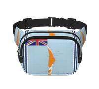 Marsupio con bandiera delle Isole Marshall map02 stampa Carino Grande Nero Fanny Pack per le donne Cross Body Marsupio Nylon Alla Moda Fanny Pack, nero, Taglia unica