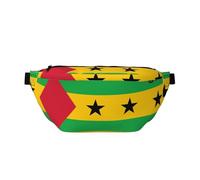 Marsupio con bandiera di Sao Tomé e Principe, grande borsa a tracolla, idea regalo per godersi sport, festival, allenamento, viaggi, corsa, casual, nero, taglia unica, Nero , Taglia unica