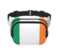 Marsupio con bandiera irlandese, unisex, alla moda, per allenamento, corsa, viaggi, escursionismo, Nero , Taglia unica