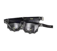 Marsupio con borchie punk, marsupio medievale steampunk for cosplay LARP e festival all'aperto, unisex regolabile Astuccio Fantasy(Svart)