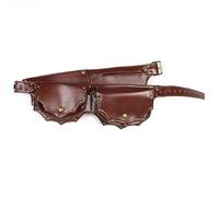 Marsupio con borchie punk, marsupio medievale steampunk for cosplay LARP e festival all'aperto, unisex regolabile(Bruin)