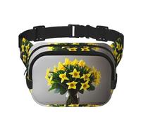 Marsupio con bouquet di narcisi con 1 stampa per donne e uomini, con cinghia regolabile, per viaggi, escursionismo, ciclismo