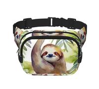 Marsupio con bradipo acquerello marsupio piccolo alla moda marsupio a tracolla leggero marsupio per donne uomini corsa allenamento escursionismo viaggi