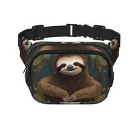 Marsupio con bradipo, regolabile, grande, da viaggio, unisex