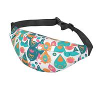 Marsupio con bulldog inglese per donne e uomini, impermeabile, con cintura regolabile, casual, borsa a tracolla da viaggio, per sport, corsa, ciclismo, Motivo a forma di divertente, Taglia unica