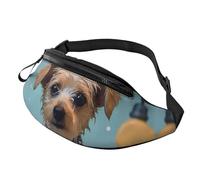 Marsupio con cane divertente nella vasca da bagno per uomo e donna alla moda marsupio regolabile borse a tracolla ovunque