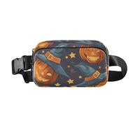 Marsupio con cappello da strega, zucca, Halloween, carino, unisex, impermeabile, a tracolla