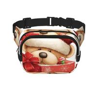 Marsupio con cappello di Babbo Natale, idea regalo e buon Natale, piccola borsa a tracolla alla moda, leggera, per donne, uomini, corsa, allenamento, escursionismo, viaggi