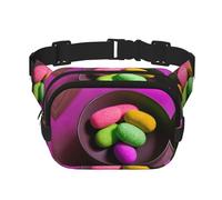 Marsupio con cerniera, per yoga, meditazione, con tracolla regolabile, per jogging, ciclismo, Nero , Taglia unica