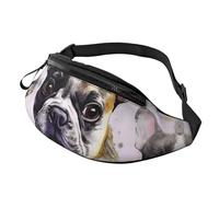 Marsupio con cibo messicano, per donne e uomini, alla moda, regolabile, per allenamento, corsa, viaggi, stile casual, Piccolo Bulldog francese, Taglia unica