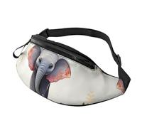 Marsupio con cibo messicano, per donne e uomini, alla moda, regolabile, per allenamento, corsa, viaggi, stile casual, Elefante portafortuna, Taglia unica