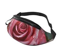 Marsupio con cibo messicano, per donne e uomini, alla moda, regolabile, per allenamento, corsa, viaggi, stile casual, Petalo di rosa dell'amore, Taglia unica