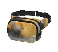 Marsupio con cinghia regolabile per viaggi, passeggiate, corsa, escursionismo, ciclismo, luna galleggiante sull'oceano, Multicolore, Taglia unica, Cintura per soldi