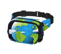 Marsupio con cinghia regolabile per viaggi, passeggiate, corsa, escursionismo, ciclismo, pianeti dell'universo spaziale