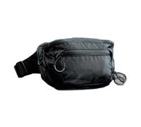 Marsupio con cintura regolabile, borsa a tracolla con blocco RFID, antifurto, per donne e uomini, per viaggi, corsa, passeggiate, escursionismo, uso quotidiano, Nero , Semplice