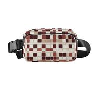 Marsupio con cintura toracica, colore oro rosa e bianco, con simbolo Poker, borsa a tracolla da viaggio per passaporto, Colore 04, 1 Size