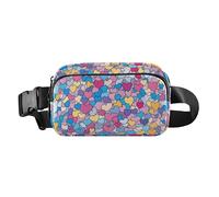 Marsupio con cintura toracica per uomo e donna, San Valentino, eucalipto, cuori, borsa a tracolla, grande capacità, portafoglio passaporto da viaggio, per ciclismo, escursionismo, palestra, 09, 1 Size