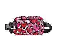 Marsupio con cintura toracica per uomo e donna, San Valentino, eucalipto, cuori, borsa a tracolla, grande capacità, portafoglio passaporto da viaggio, per ciclismo, escursionismo, palestra, 08, 1 Size