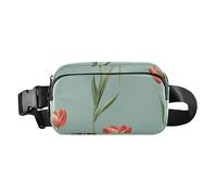 Marsupio con cintura toracica Sweet Gardenia grigio Fanny Pack Crossbody Sling Bags Grande Capacità Viaggio Passaporto Portafoglio, Colore 03, 1 Size