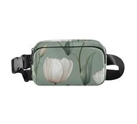 Marsupio con cintura toracica Sweet Gardenia grigio Fanny Pack Crossbody Sling Bags Grande Capacità Viaggio Passaporto Portafoglio, Colore 06, 1 Size