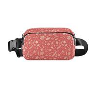 Marsupio con conchiglie di diverse forme e stelle marine, unisex, alla moda, per viaggi, vacanze, corsa, Buon Natale Fiocco Di Neve Rosso Hoho, 1 Size