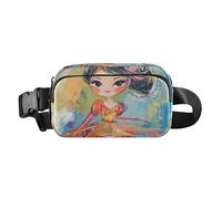 Marsupio con cuori colorati arcobaleno alla moda per donne uomini adolescenti borsa a tracolla multiuso accessorio da viaggio, Vestito Elegante Ragazza Ornato, 1 size