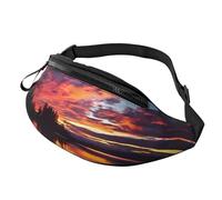 Marsupio con cupcake, unisex, regolabile, adatto per viaggi, escursionismo, escursionismo, corsa, Bellissimo tramonto., Taglia unica