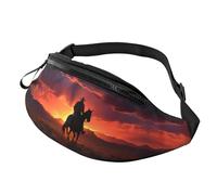 Marsupio con cupcake, unisex, regolabile, adatto per viaggi, escursionismo, escursionismo, corsa, Cowboy Ovest, Taglia unica