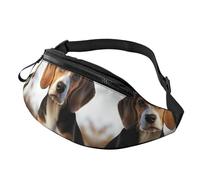 Marsupio con delfino carino per uomo e donna, alla moda, regolabile, per viaggi, sport, passeggiate, Simpatico cane beagle, Taglia unica