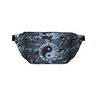 Marsupio con diagramma Ying Yang, borsa a tracolla regolabile per uomini e donne, corsa, escursionismo, arrampicata, palestra, cyclette, ecc., Nero , Taglia unica