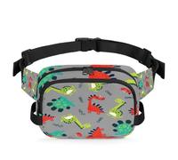 Marsupio con dinosauro carino per donne, uomini, ragazze, ragazzi, bambini, divertente Dino Marsupio per corsa, sport, escursionismo, borsellino da cintura, Colore, XL, Organizer per borse