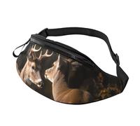 Marsupio con due cervi per donne e uomini, borsa a tracolla, alla moda, piccola cintura marsupio da esterno