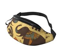 Marsupio con elefante africano per uomo donna moda marsupio regolabile borse a tracolla ovunque