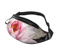 Marsupio con farfalle e elfi, per donne e uomini, alla moda, regolabile, per allenamento, corsa, viaggi, stile casual, Fiore sul lago, Taglia unica