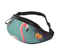 Marsupio con fenicottero per uomo e donna, borsa a tracolla impermeabile per sport all'aria aperta