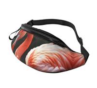 Marsupio con fenicottero per uomo e donna, impermeabile, sportivo, alla moda, borsa a tracolla con cinghia regolabile, grande borsa a tracolla per viaggi ed escursioni