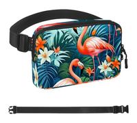 Marsupio con fenicottero rosa per uomini e donne, marsupio con tracolla regolabile, borsa a tracolla alla moda ovunque per viaggi, attività all'aperto, corsa, escursionismo, Multicolore 05,