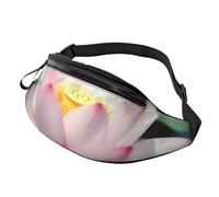 Marsupio con fiori di loto, unisex, impermeabile, sportivo, alla moda, con cinghia regolabile, grande, per viaggi ed escursioni