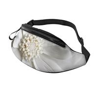 Marsupio con fiori per uomo e donna, impermeabile, sportivo, alla moda, borsa a tracolla con cinghia regolabile, grande borsa a tracolla per viaggi ed escursioni