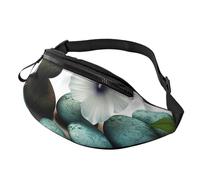 Marsupio con fiori zen di ciottoli per donne e uomini, borsa a tracolla alla moda, piccolo marsupio da esterno