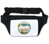 Marsupio con foto del Maine Stati Uniti d'America Mountain River bianco