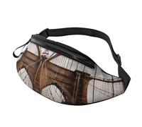 Marsupio con foto del ponte di Brooklyn per uomo e donna, con jack per cuffie e cintura regolabile, per ciclismo, corsa, jogging, viaggi, attività all'aperto, allenamento, ciclismo, fitness,