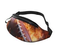 Marsupio con frutta fresca, unisex, alla moda, per festival, viaggi, sport, passeggiate, Fiammeggiante football americano, Taglia unica